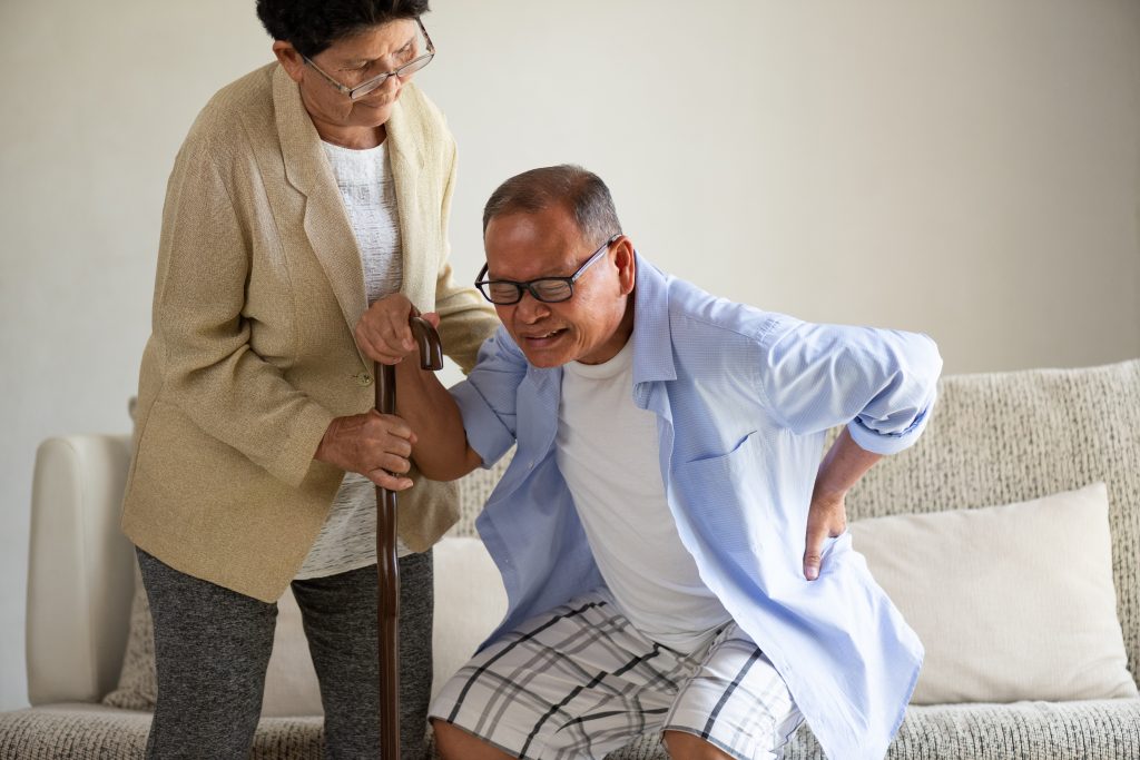 elderly with back pain 