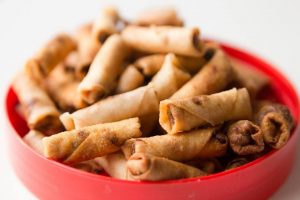 fried prawn rolls chinese new year snack